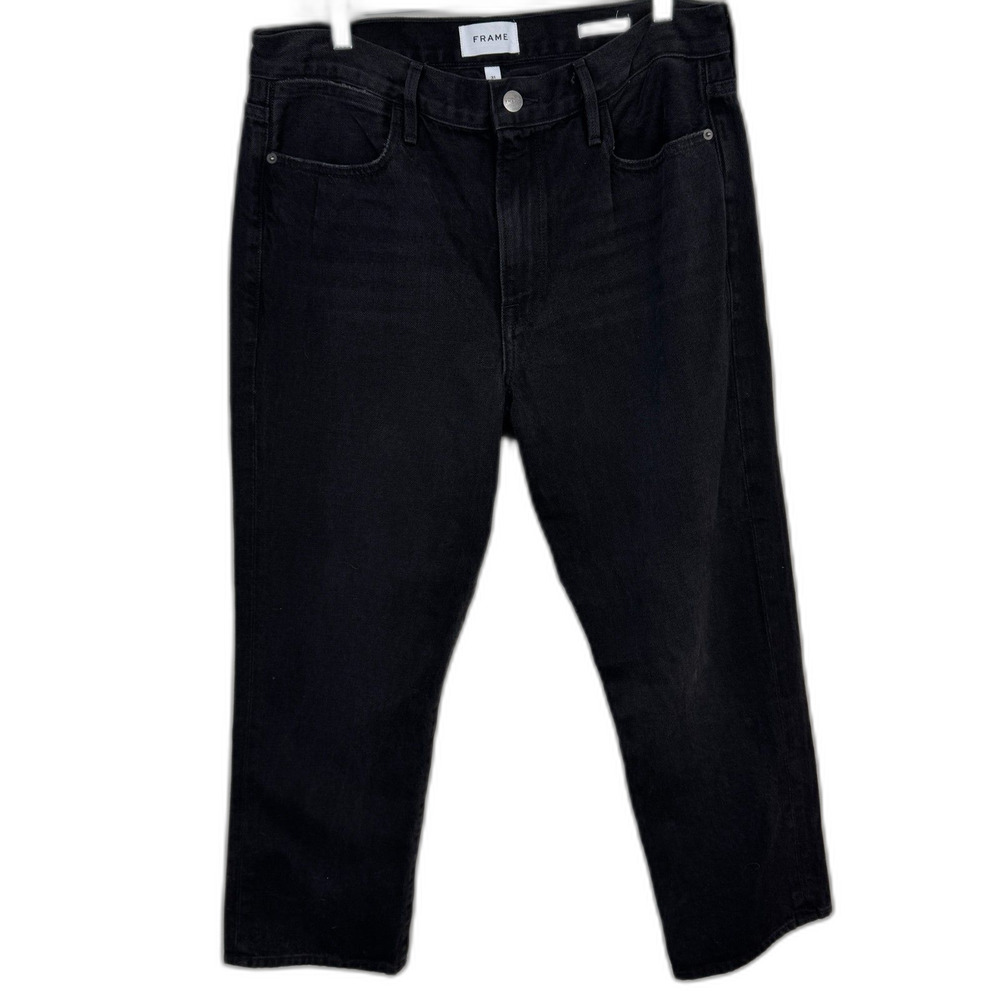 Frame Le Hollywood Straight Leg Black Jeans Women's 31